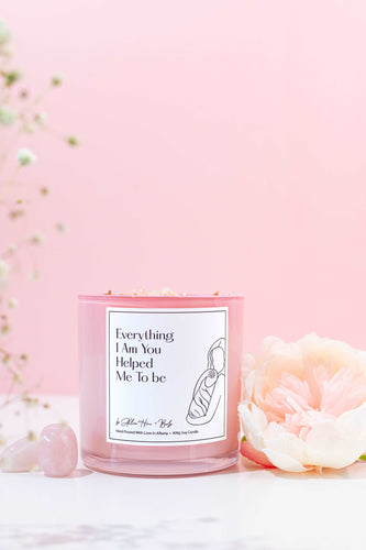 Everything I Am | Refillable Affirmation Candle | Pink Champagne & Exotic Fruits