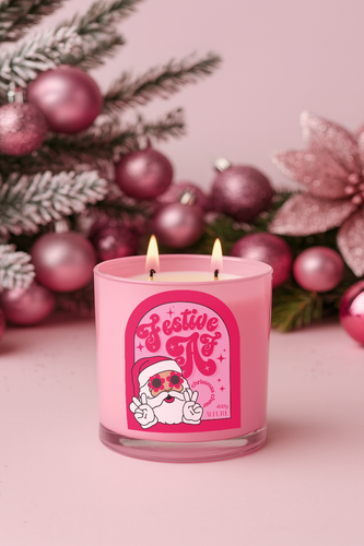 Festive AF Christmas Cheer Refillable Eco Candle | Christmas Blackcurrant, Lemon Peel, Nutmeg and Plum