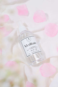 Meditate Room + Linen Spray | 100% Natural Home Fragrance For Clarity + Grounding With Lavender, Rose Geranium + Chamomile