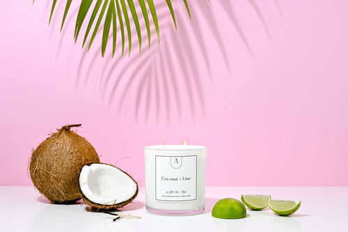 Coconut + Lime Refillable Candle | Lime Zest, Lemon Verbena, Coconut and Vanilla