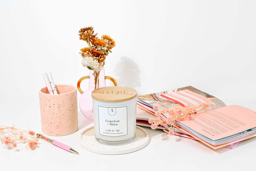 Grapefruit + Melon Refillable Candle | Pink Grapefruit, Pineapple, Melon, Vanilla and Musk