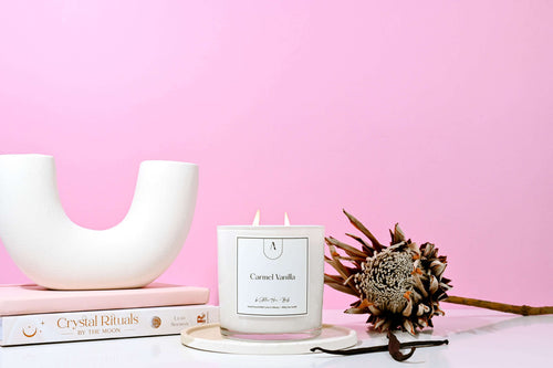 Caramel Vanilla Refillable Candle | Hazelnut, Sea Salt, Creme Caramel and Tonka Bean Candle